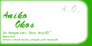 aniko okos business card